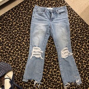 Classic Light Blue Distressed Jeans